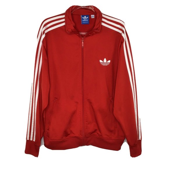 red adidas track jacket mens